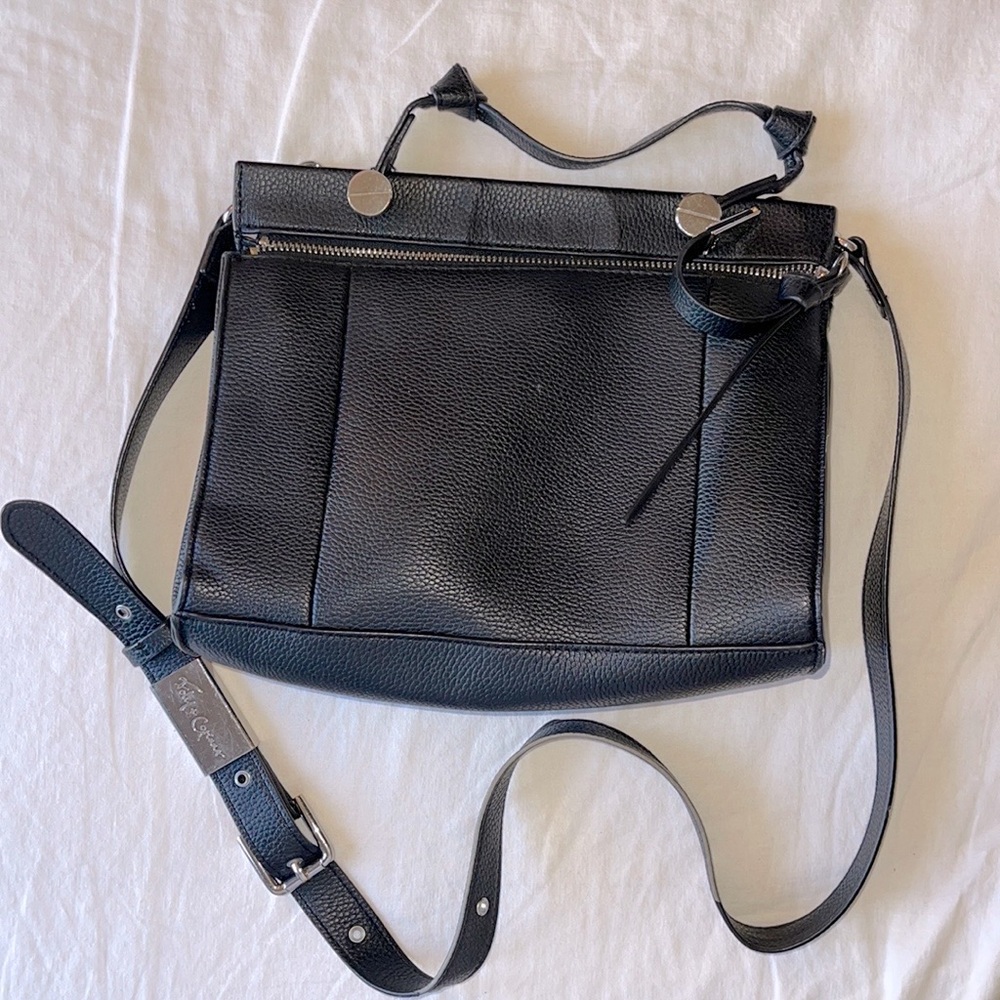 Foley + Corinna black leather crossbody bag